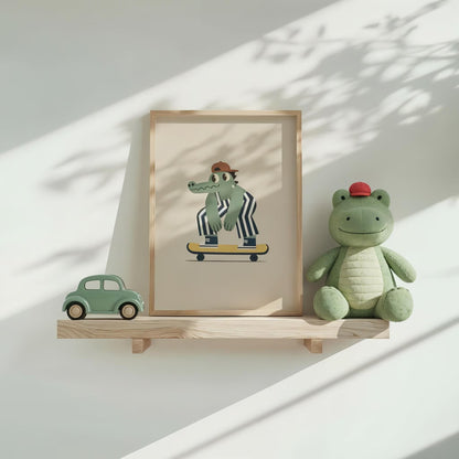Cool Skateboard Nursery Wall Art, Boys Room Canvas Prin